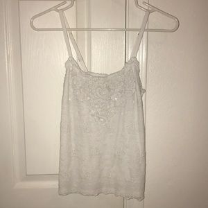 White embellished tank top